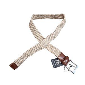 PX Belt Mens 32 Tan Braided Woven Stretch Textile *NWT*